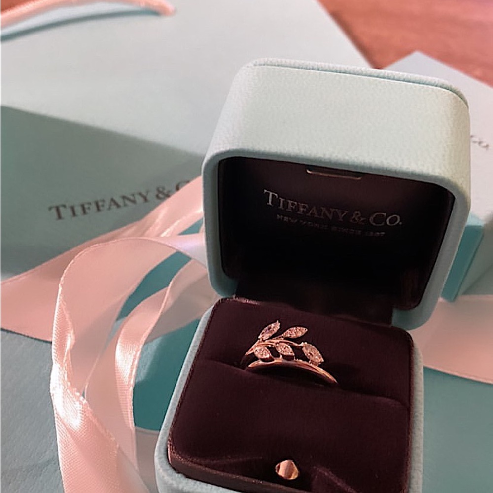 Tiffany💍ring box, bow, bag, card stock, envelope (ring not included)